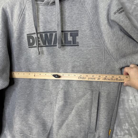 DeWALT Hoodie Mens Medium Gray Logan Heavy Duty Guaranteed Tough Pockets - Picture 10 of 12